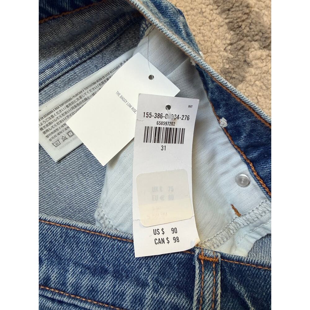 NWT Abercrombie & Fitch Baggy Low Rise Jeans Medium Wash Wide Leg Size 31 - Picture 4 of 7